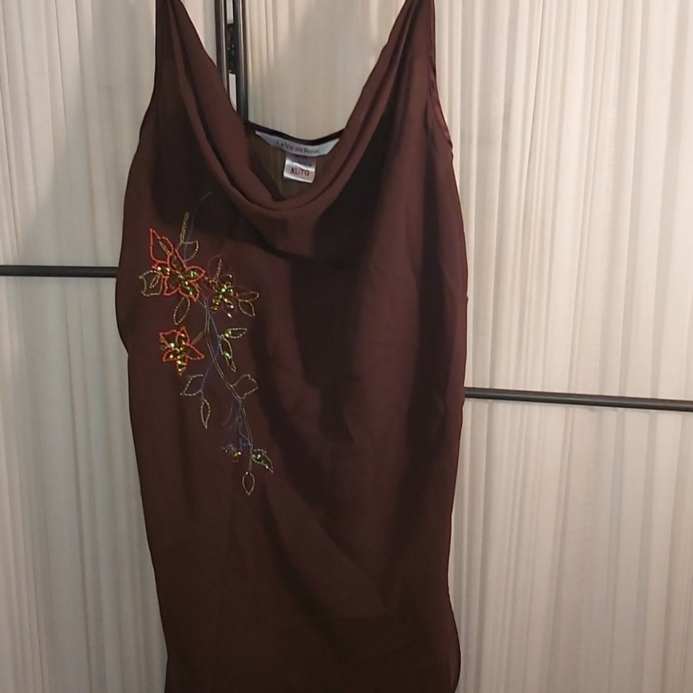 La Vie En Rose cowl necked pajamas
